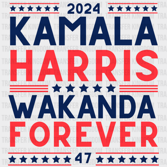 Kamala Harris Wakanda Forever - Election 2024 Dtf Transfer Unisex S & M (10’) / Dark Color Design