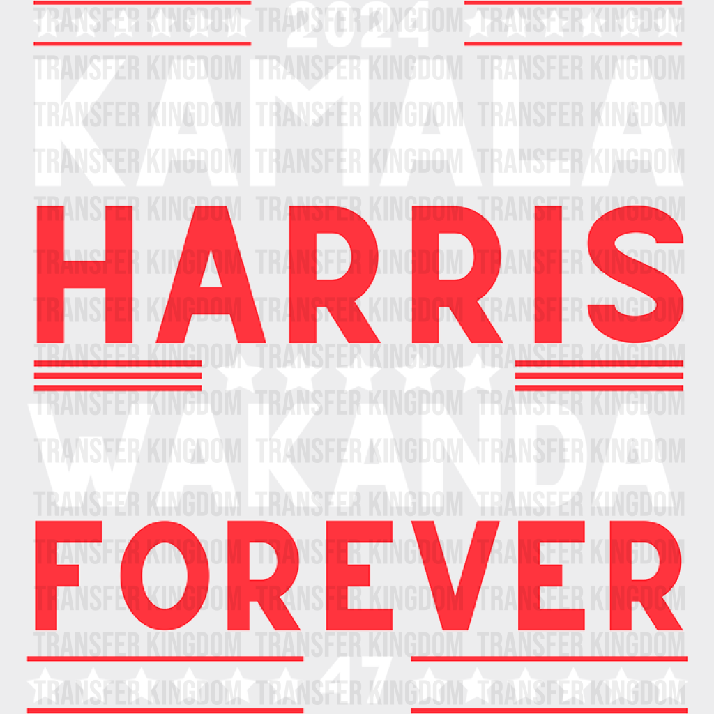 Kamala Harris Wakanda Forever - Election 2024 Dtf Transfer Unisex S & M (10’) / Light Color