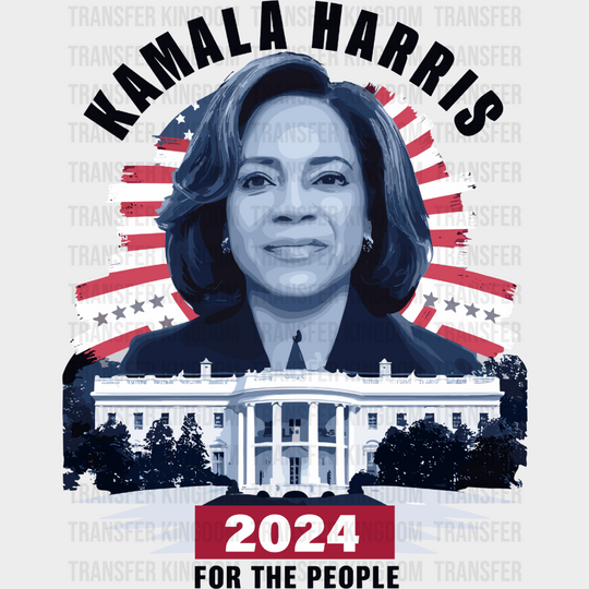 Kamala Harris White House Design - Election 2024 Dtf Transfer Unisex S & M (10’) / Dark Color See