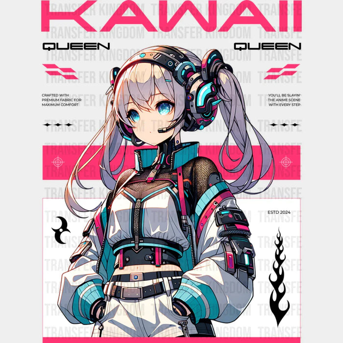 Kawai Queen - Anime DTF heat transfer