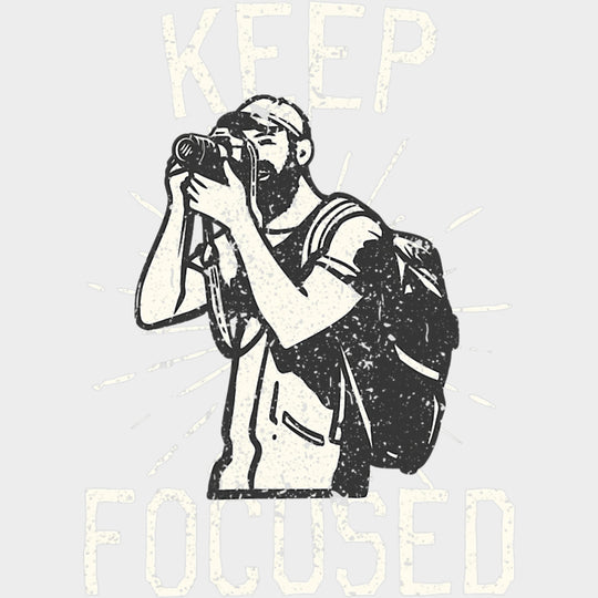 Keep Focused - Photography DTF Transfers Adult Unisex - S & M (10’’) / Light Color Design (See Imaging)