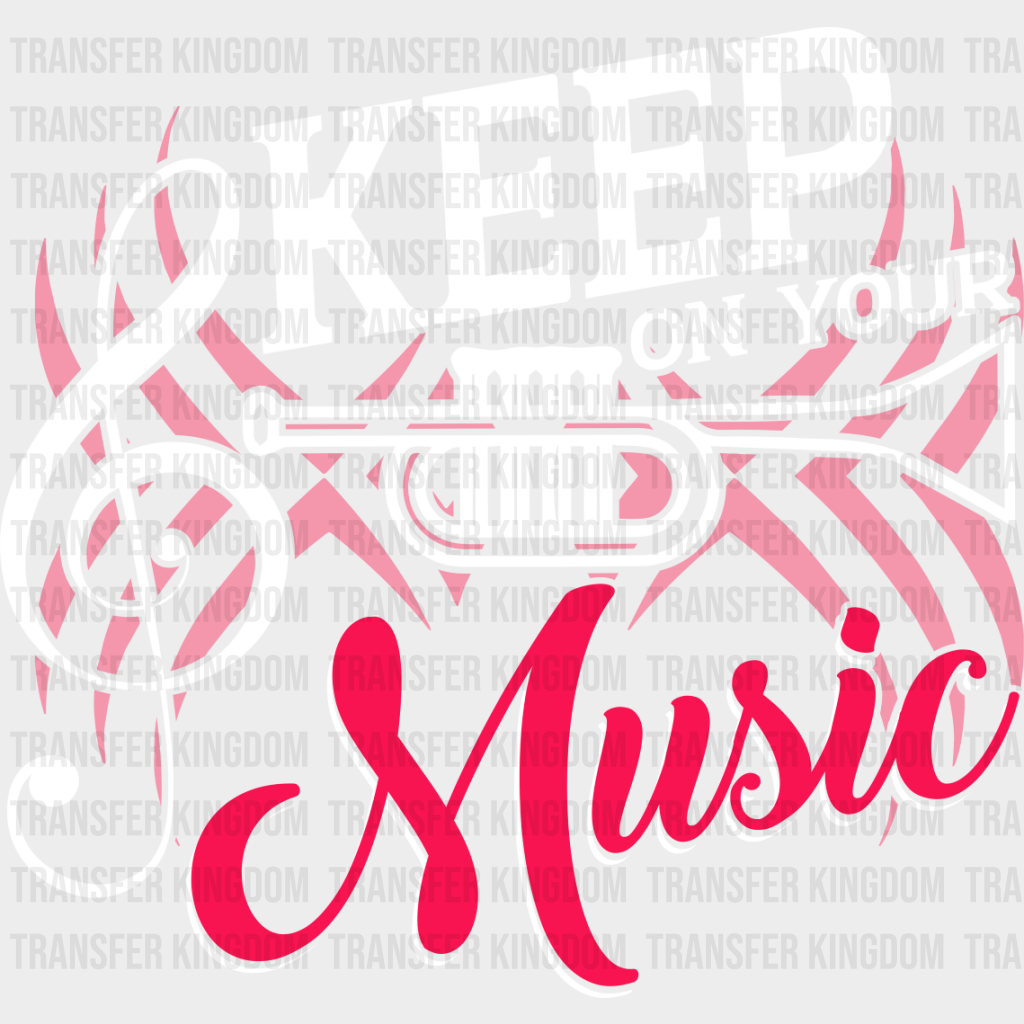 Keep On Your Music - Singing Dtf Heat Transfer Unisex S & M (10’’) / Light Color Design See Imaging