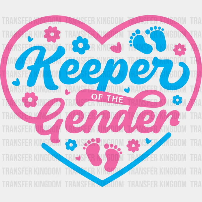 Keeper Of The Gender Flower Design - Gender Reveal DTF Transfer