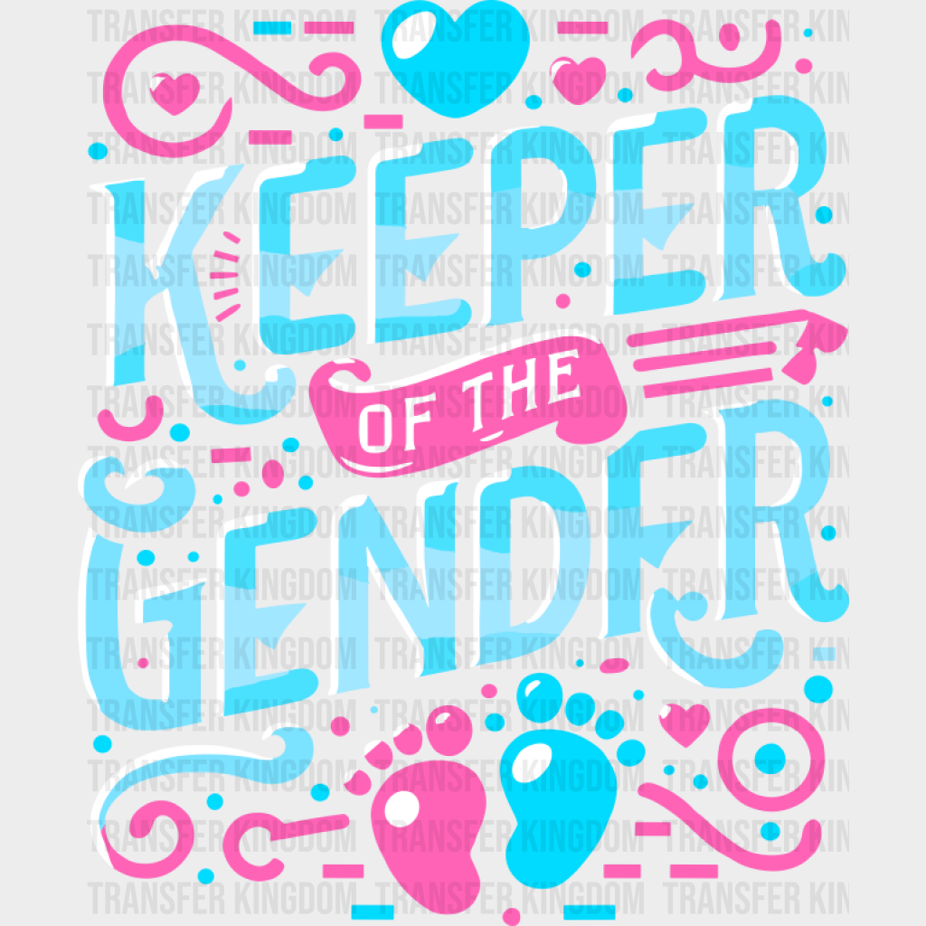 Keeper Of The Gender Vintage Design - Gender Reveal DTF Transfer