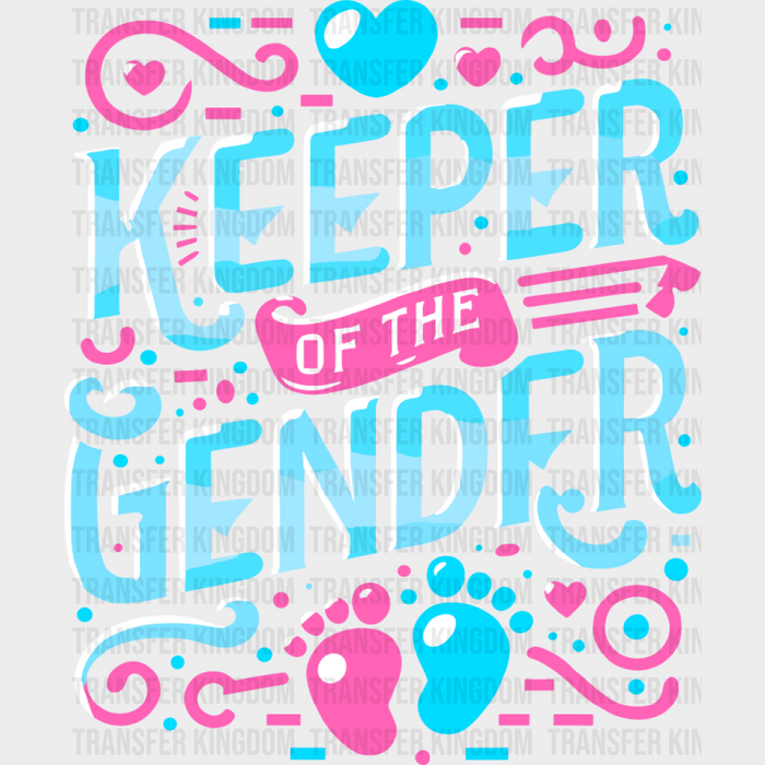 Keeper Of The Gender Vintage Design - Gender Reveal DTF Transfer