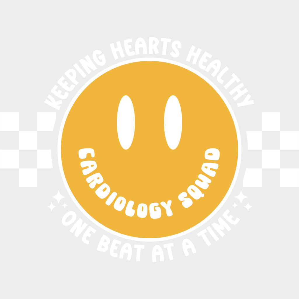 Keeping Hearts Healthy - Cardiac Nurse DTF Transfers Adult Unisex - S & M (10’’) / Light Color Design (See Imaging)