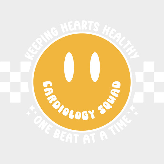 Keeping Hearts Healthy - Cardiac Nurse DTF Transfers Adult Unisex - S & M (10’’) / Light Color Design (See Imaging)