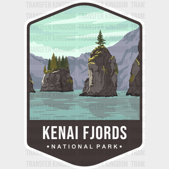 Kenai Fjords National Park Colorful Design - National Parks DTF Transfer