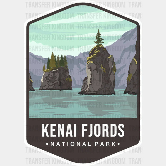Kenai Fjords National Park Colorful Design - National Parks DTF Transfer