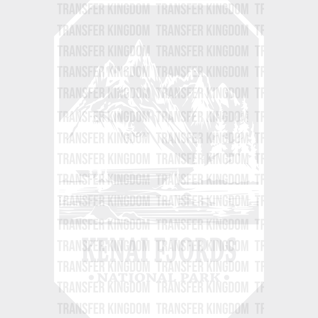 Kenai Fjords National Park Design - Parks Dtf Transfers Unisex S & M (10’) / Light Color See Imaging