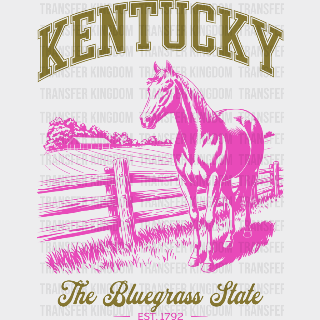Kentucky The Bluegrass State - States & Cities DTF Transfer