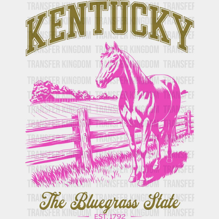Kentucky The Bluegrass State - States & Cities DTF Transfer