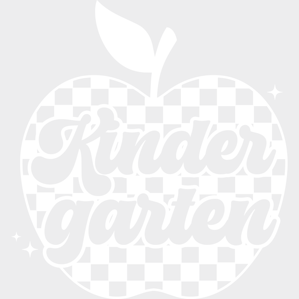 Kindergarten B&W - Back To School DTF Transfer Adult Unisex - S & M (10’’) / Light Color Design (See Imaging)