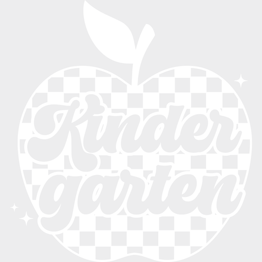 Kindergarten B&W - Back To School DTF Transfer Adult Unisex - S & M (10’’) / Light Color Design (See Imaging)