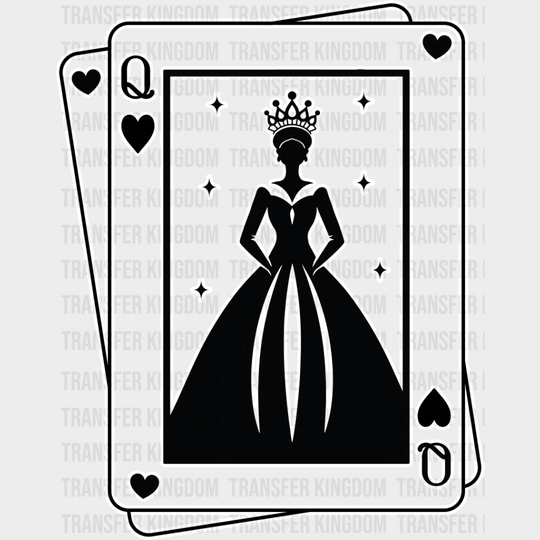 King And Queen Cards - King-Queen Dtf Heat Transfer Unisex S & M (10’’) / Light Color Design