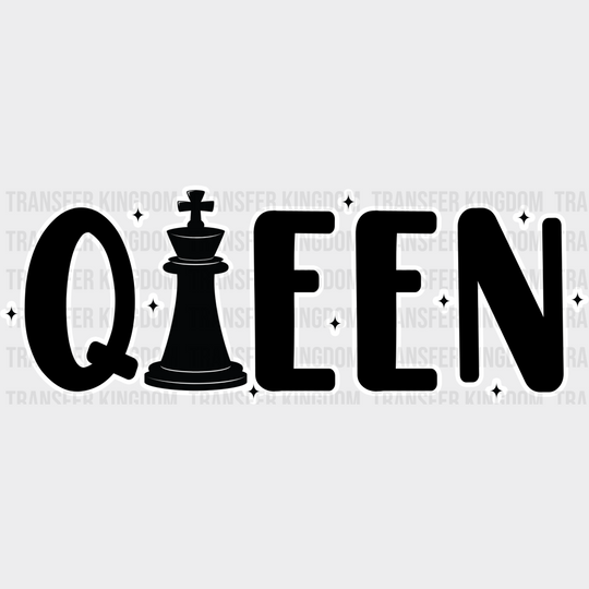 King And Queen Chess - King-Queen Dtf Heat Transfer Unisex S & M (10’’) / Light Color Design