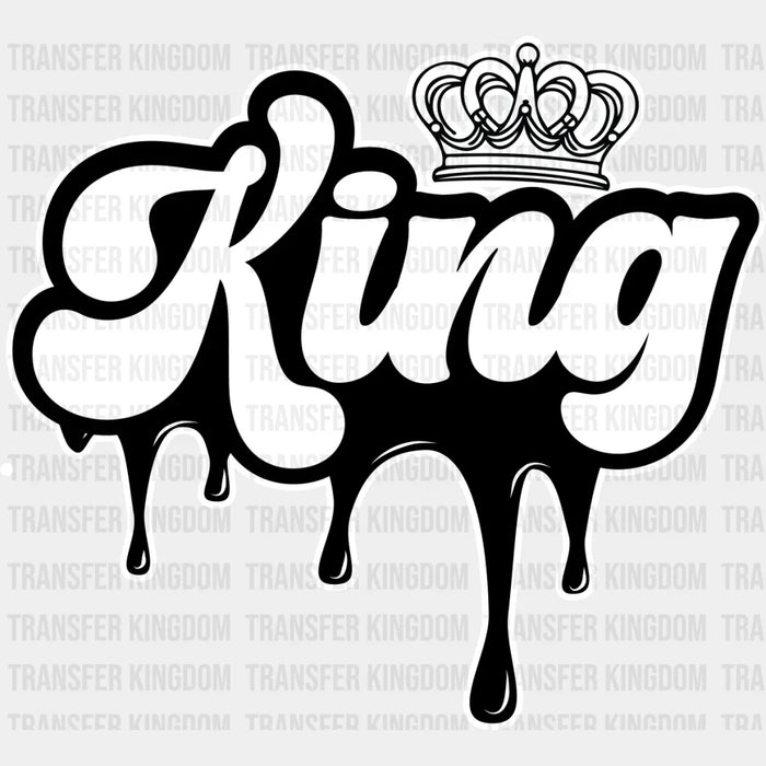King and Queen Dripping Design - King-Queen DTF heat transfer