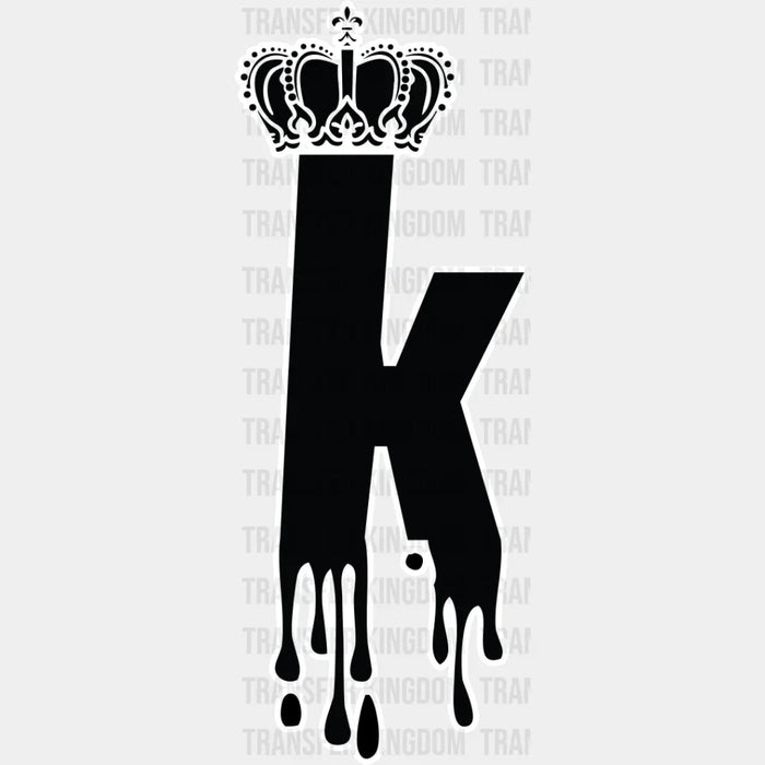 King And Queen Initials - King-Queen DTF heat transfer
