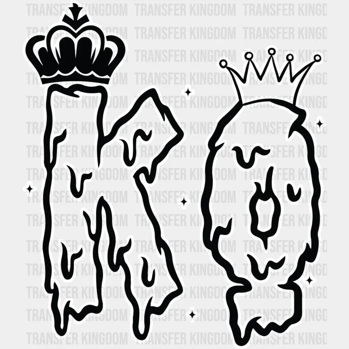 King And Queen Letter - King-Queen DTF heat transfer