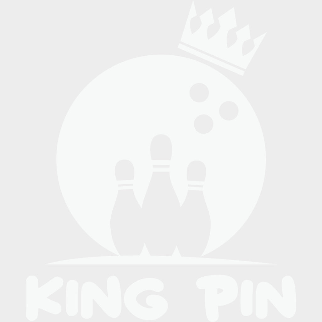 King Pin - Bowling DTF Transfers Adult Unisex - S & M (10’’) / Light Color Design (See Imaging)