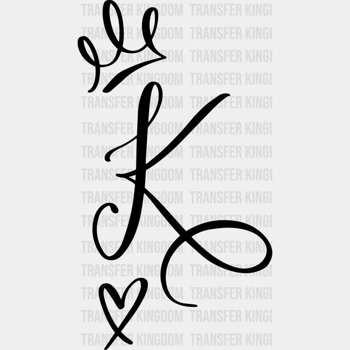 King & Queen Heart Matching Couple Design - DTF heat transfer