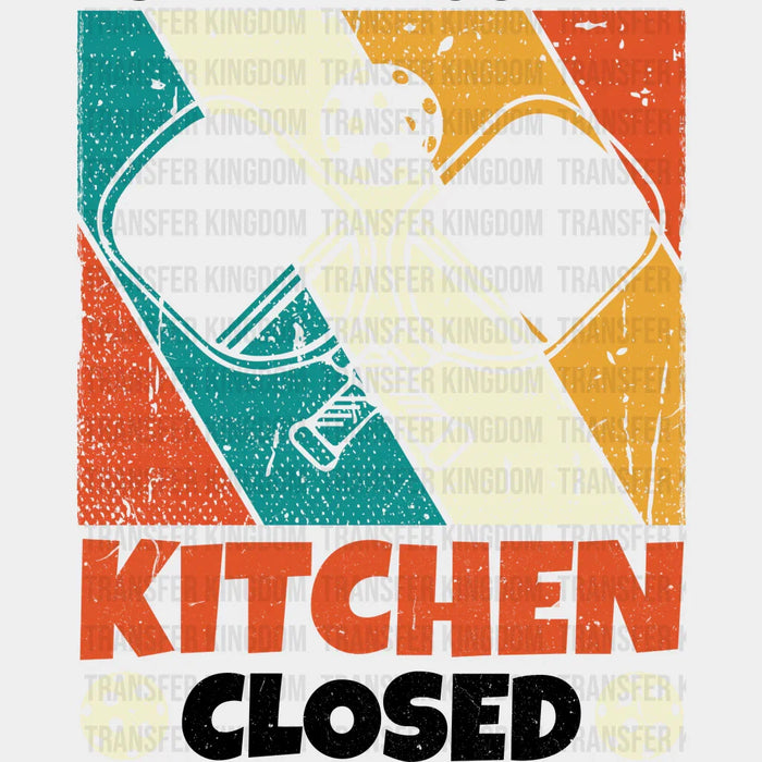 Kitchen Closed B&W - Pickleball DTF Heat Transfer