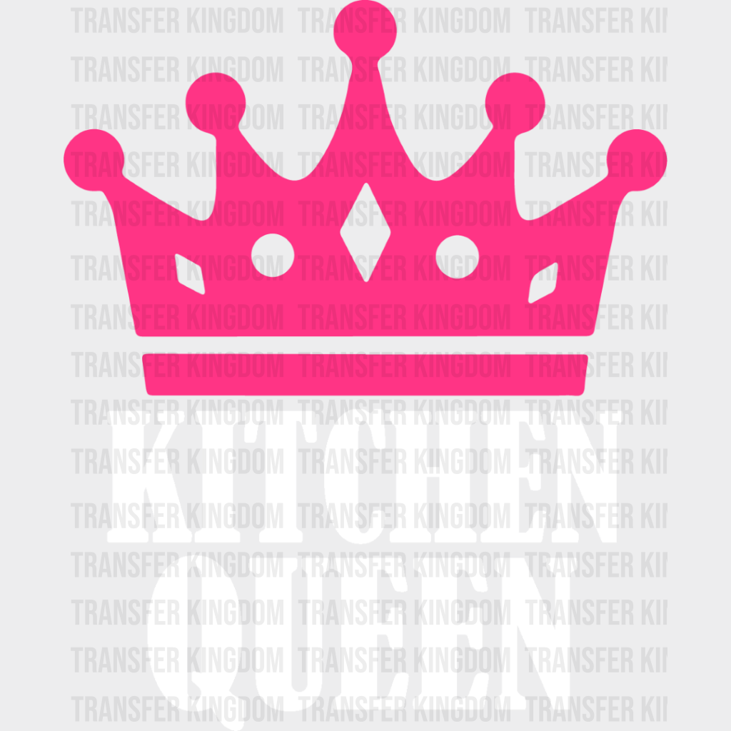 Kitchen Queen - Cooking Dtf Heat Transfer Unisex S & M (10’’) / Light Color Design See Imaging