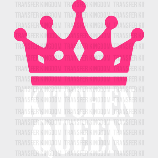 Kitchen Queen - Cooking Dtf Heat Transfer Unisex S & M (10’’) / Light Color Design See Imaging