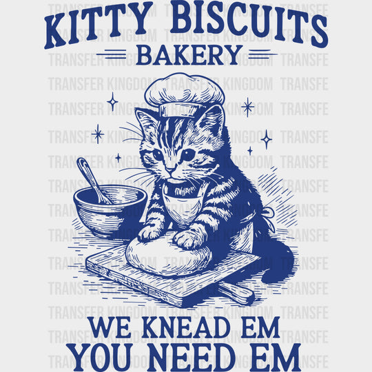 Kitty Biscuits Bakery - Baking DTF Transfers - Adult Unisex - S & M (10’’) / Dark Color Design (See Imaging)