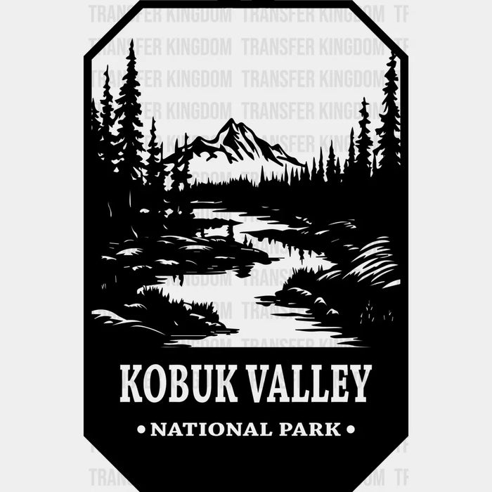 Kobuk Valley National Park Black And White Design - National Parks DTF Transfers