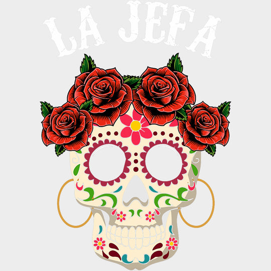 La Jefa - Day of the Dead DTF Transfers Adult Unisex - S & M (10’’) / Light Color Design (See Imaging)