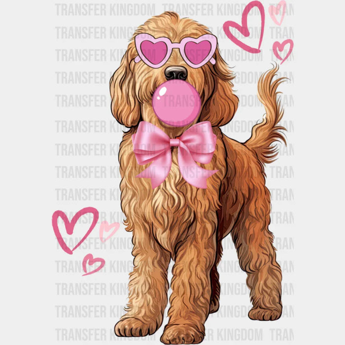 Lagotto Romagnolo Pink Hearts - Dogs DTF Transfer