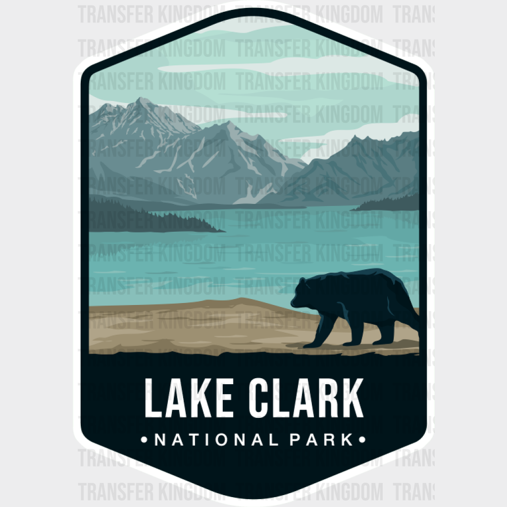 Lake Clark National Park Colorful Design - National Parks DTF Transfer