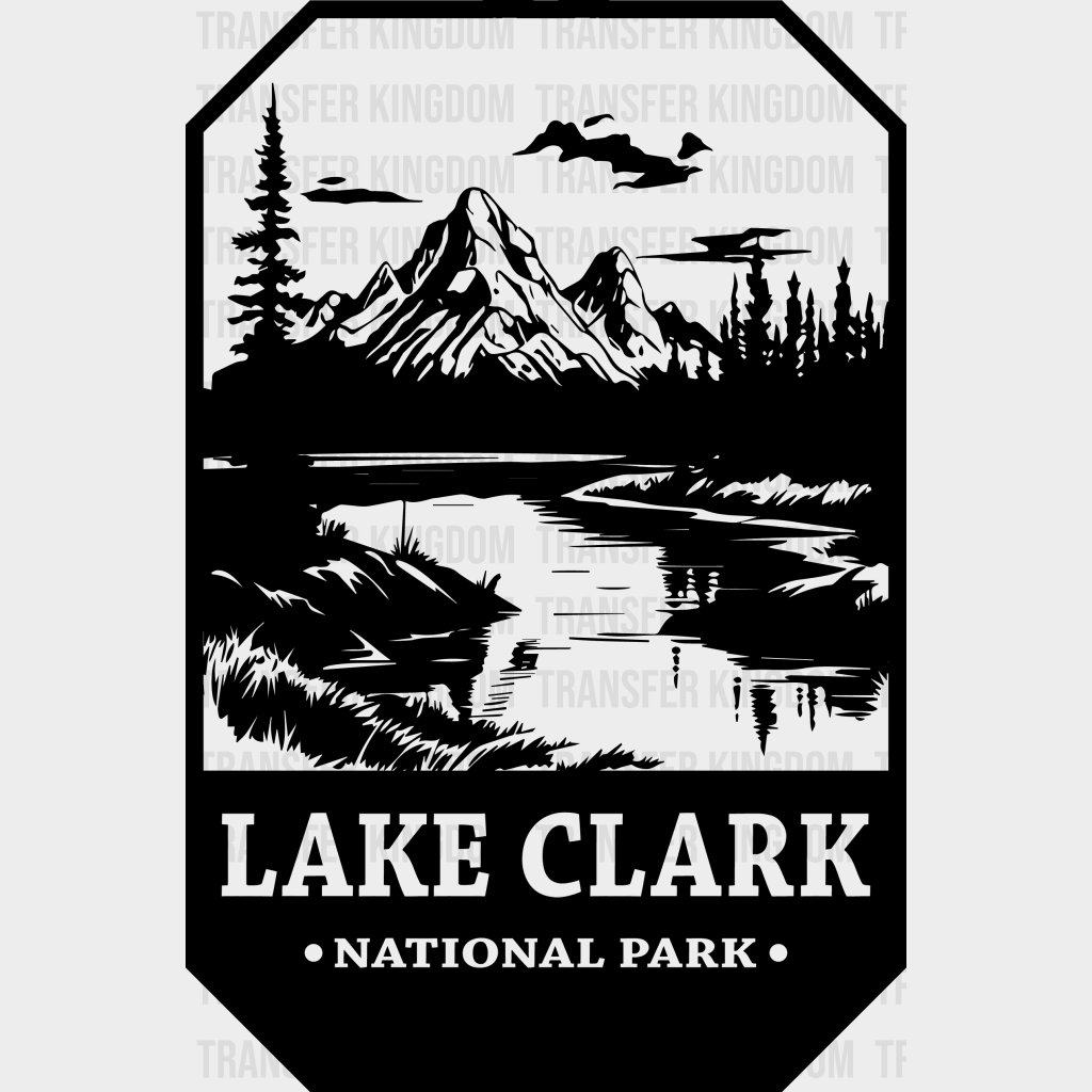 Lake Clark National Park Design - Parks Dtf Transfers Unisex S & M (10’) / Dark Color See Imaging