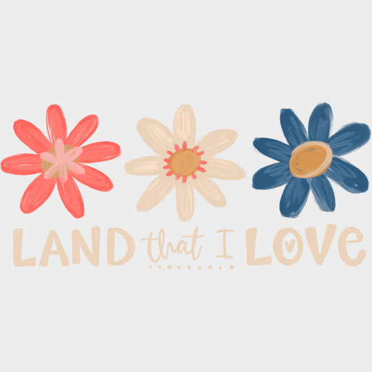 Land That I Love - 4th Of July DTF Transfer Adult Unisex - S & M (10’’) / Light Color Design (See Imaging)