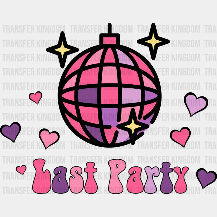Last Party Disco Ball Design - Bachelorette Iron On DTF Transfer