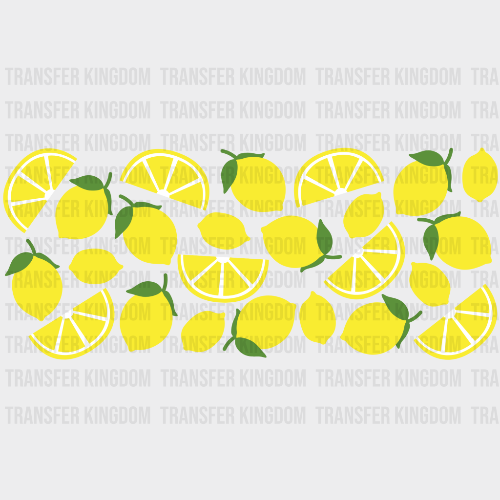 Lemon Uv Dtf Transfer Cup Wrap Sticker