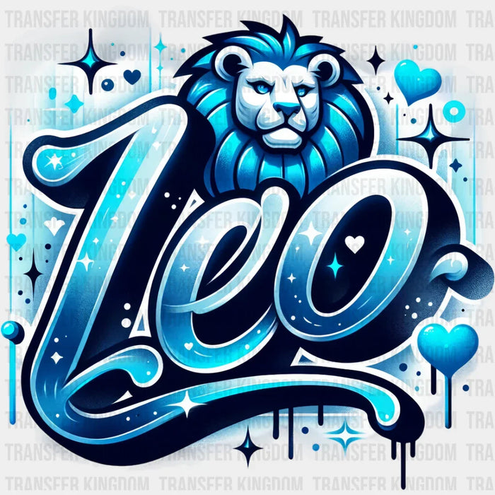 Leo Blue And Pink - Zodiacs & Horoscopes DTF Transfer