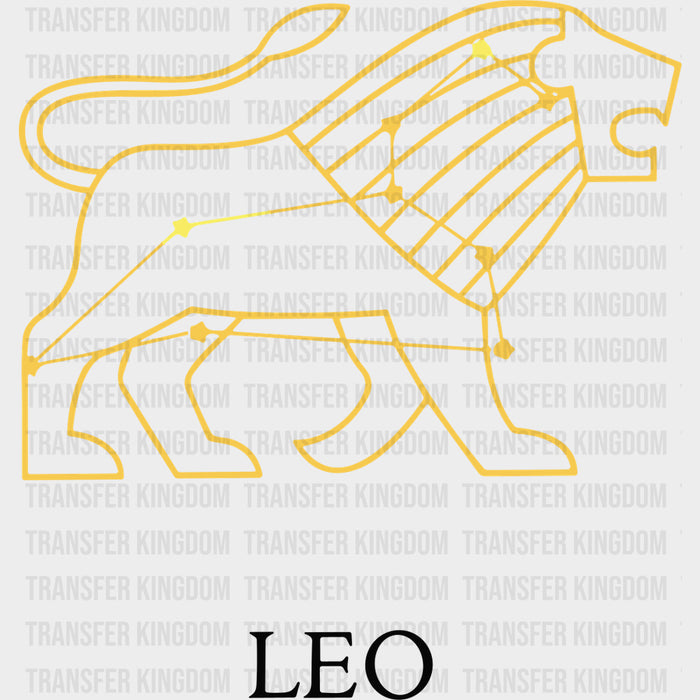 Leo Yellow Constellation - Zodiacs & Horoscopes DTF Transfers