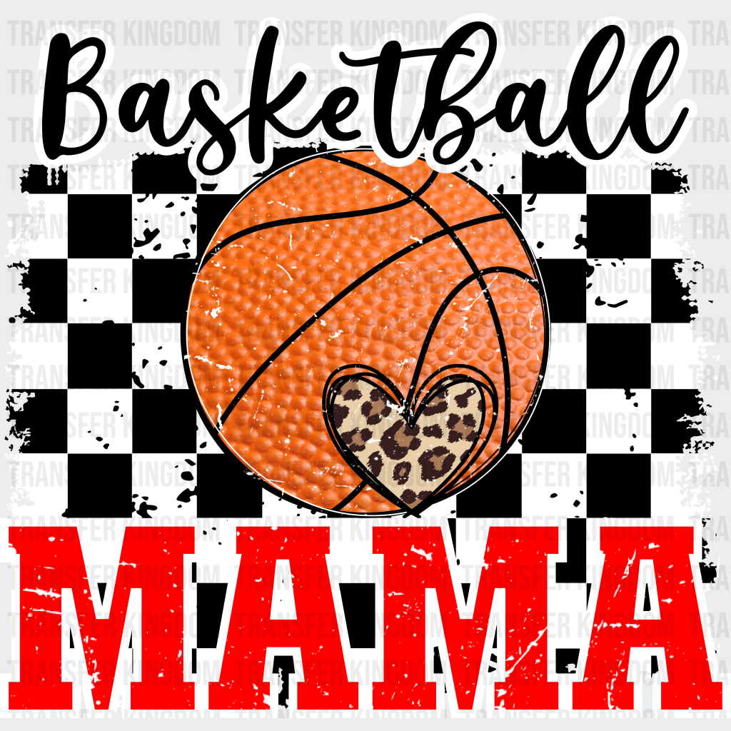 Leopard Heart Basketball Mama Design - Dtf Heat Transfer