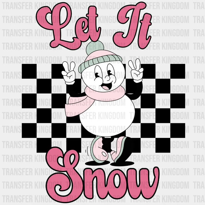 LET IT SNOW B&W Christmas Design, Christmas Design - DTF heat transfer