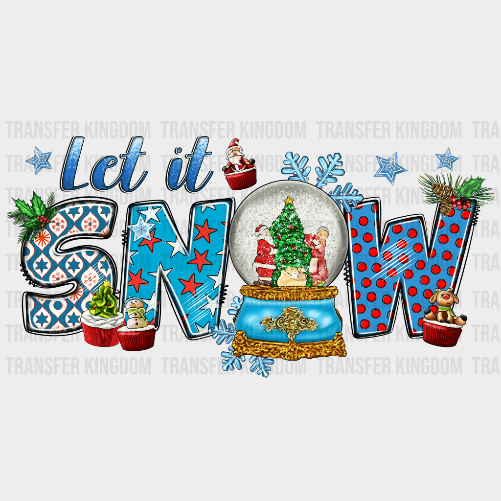 Let It Snow Christmas Design - Dtf Heat Transfer