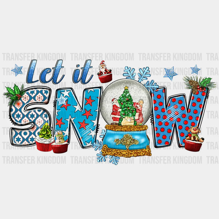 Let It Snow Christmas Design - Christmas DTF heat transfer