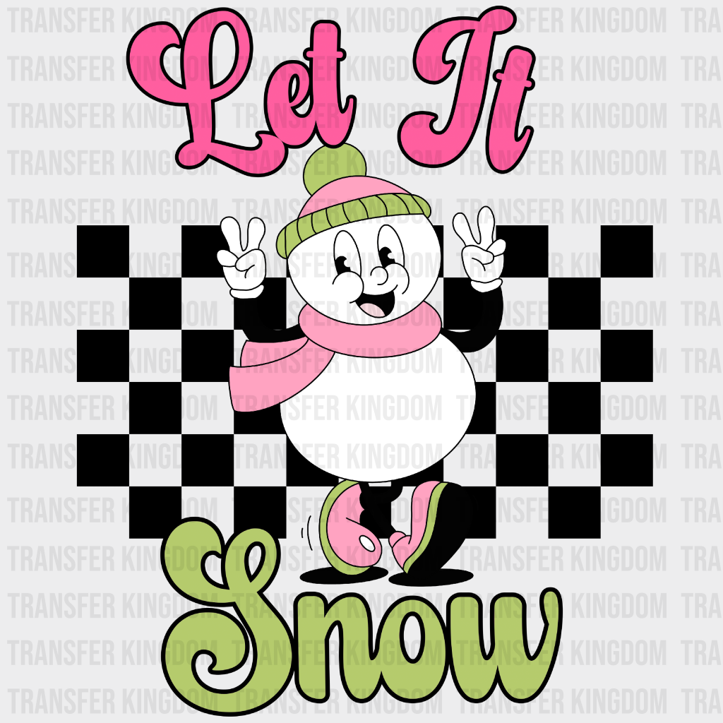 Let It Snow Christmas Design - Dtf Heat Transfer