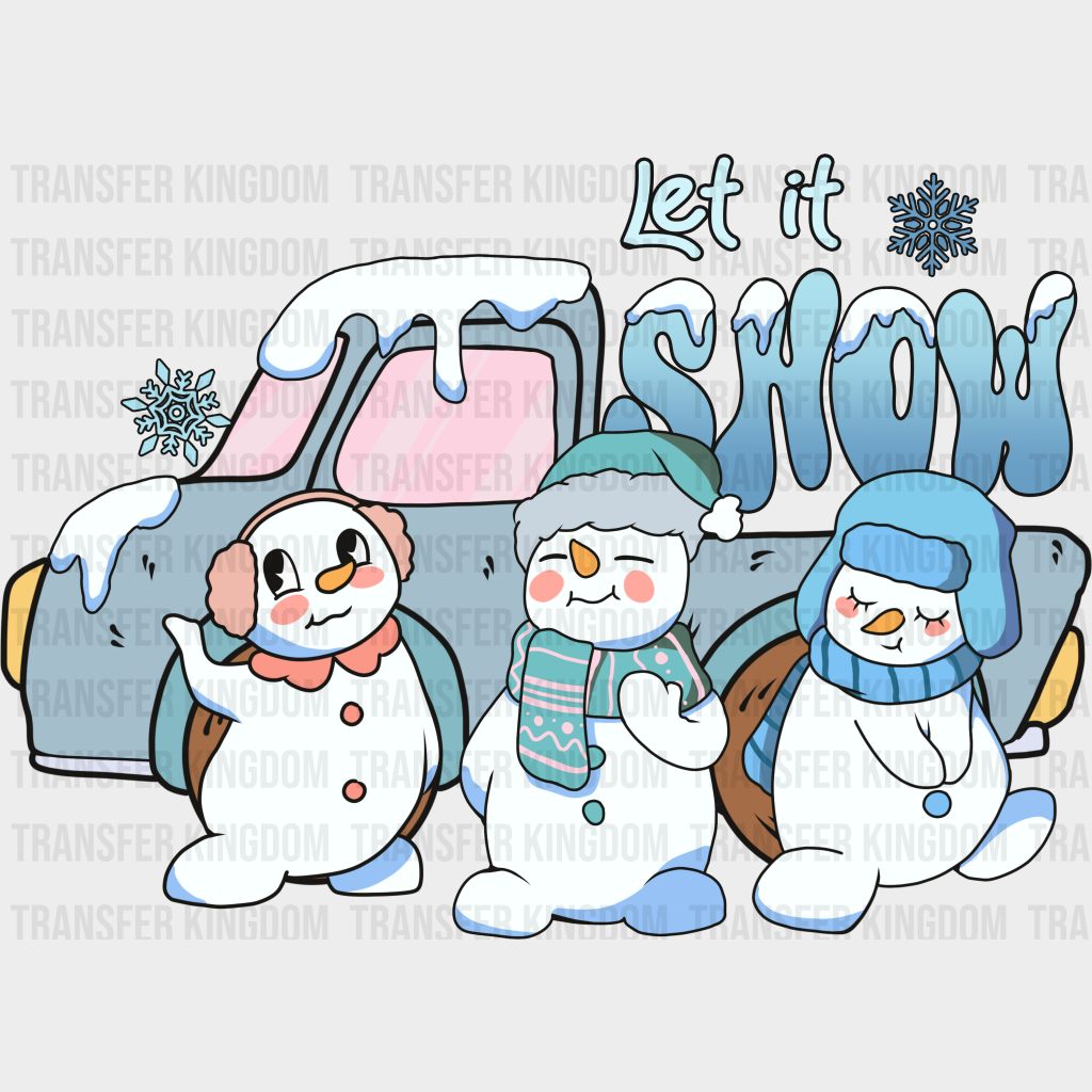 Let It Snow Truck Design - Winter Iron On Dtf Transfer