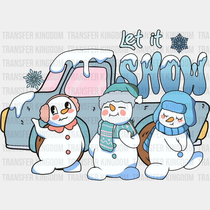 Let It Snow Truck Design - Winter Iron On DTF Transfer