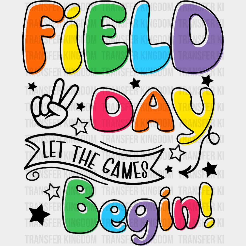 Let The Games Begin B&W Peace Sign - Field Trip DTF Transfers Adult Unisex - S & M (10’’) / Dark Color Design (See