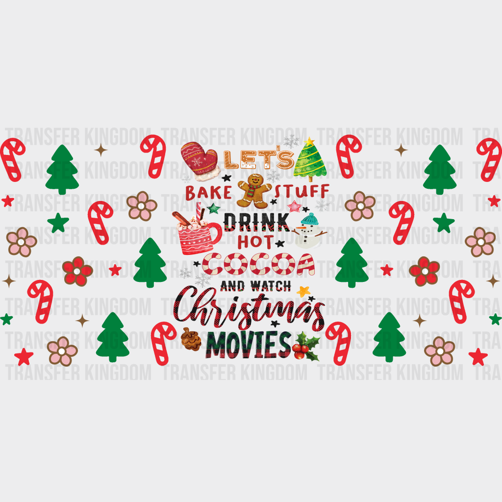 Let’s Bake Stuff - Christmas Cup Wrap Uv Sticker Permanent Dtf Decal