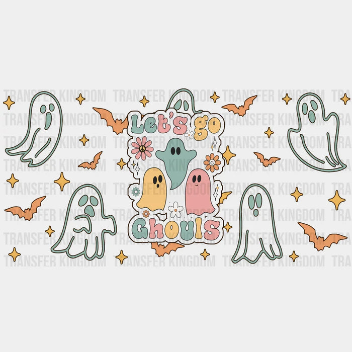 Let's Go Ghouls Colorful - Halloween Cup Wrap UV Sticker Permanent UV DTF Decal
