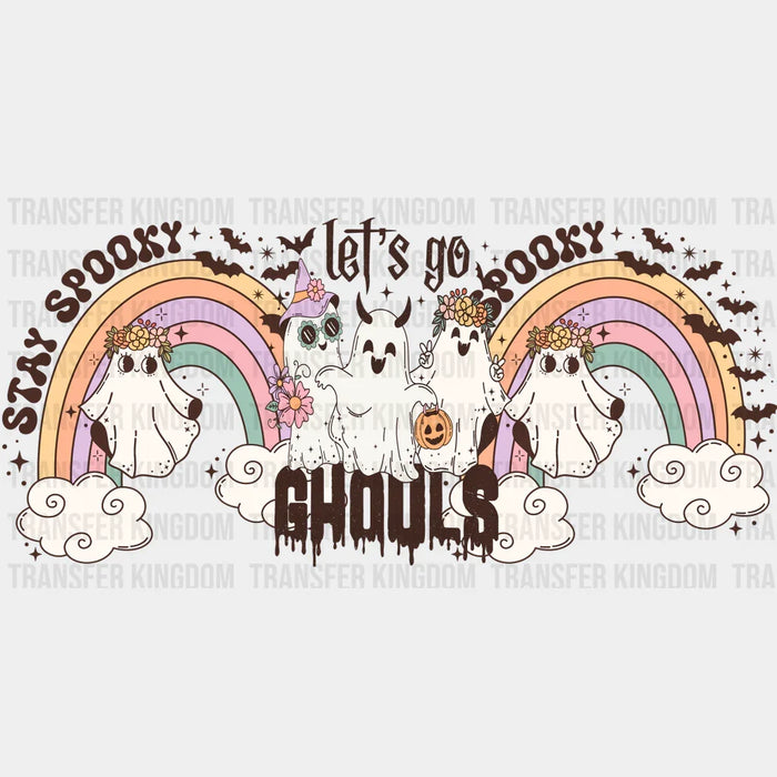 Let's Go Ghouls Rainbow - Halloween Cup Wrap UV Sticker Permanent UV DTF Decal